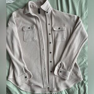 Women’s Lazypants Cream Button-Up Shirt